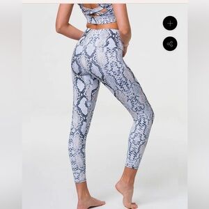 Onzie Anaconda Blue Snake Print yoga Leggings
